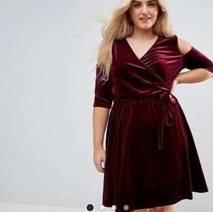 Velvet, Cold Shoulder Dress